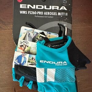 Endura Blue Fingerless Cycling Gloves with Padding